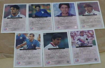 UPPERDECK( upper tek) company WorldCup( World Cup 19)94 trading card Japanese edition Italy representative 7 pieces set 