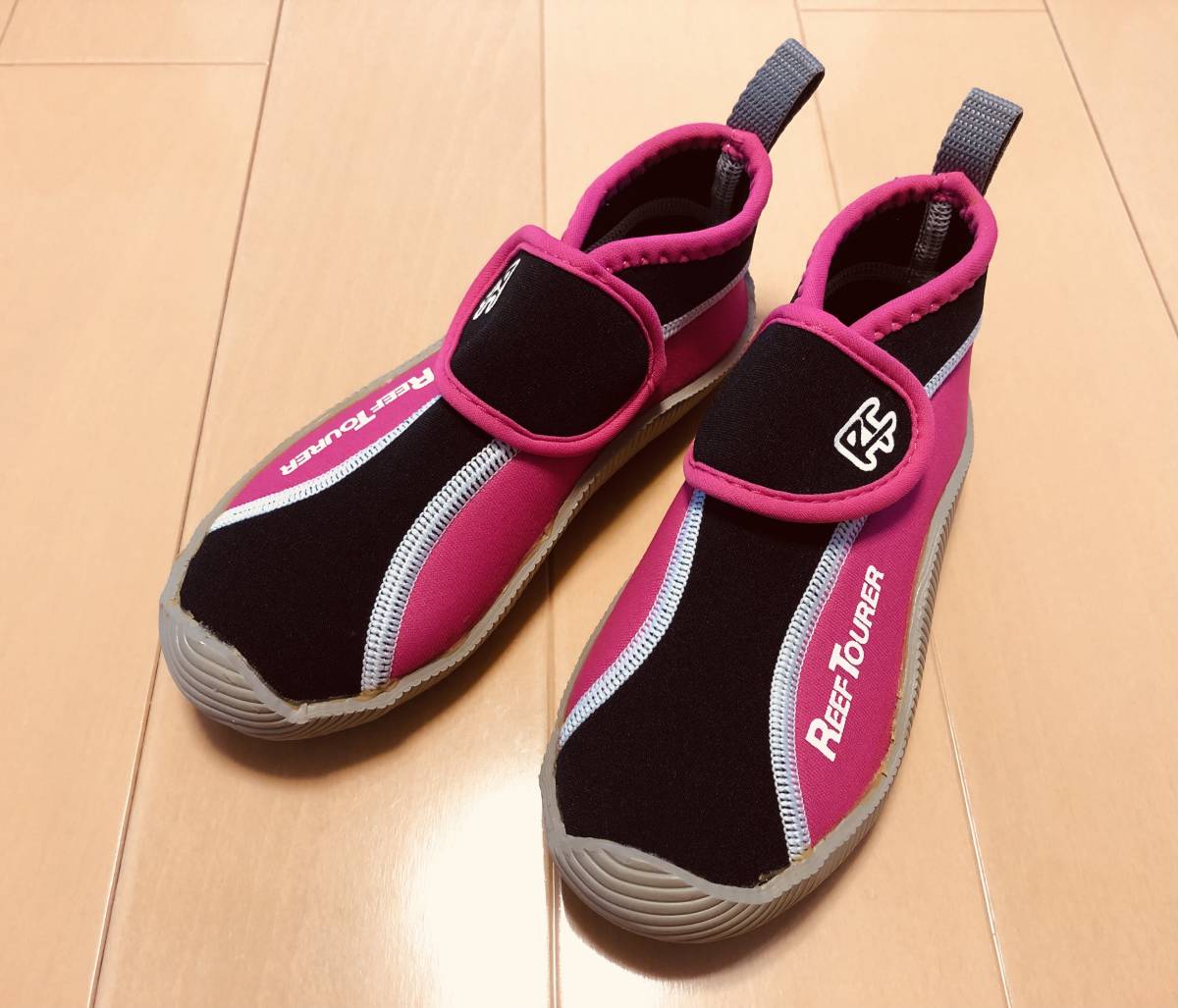 *0 REEF TOURER leaf Tourer морской обувь aqua обувь вода обувь текстильная застёжка 19cm розовый 0*