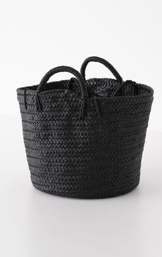 即完売　希少　Aeta アエタ　LEATHER BASKET M + SHOULDER BLACK 黒　編みバッグ かごバック カゴバッグ トートバッグ 小物入れ