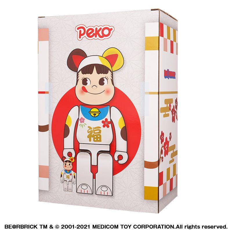 BE@RBRICK - BE＠RBRICK 招き猫 ペコちゃん福 金メッキ 100% & 400%の+