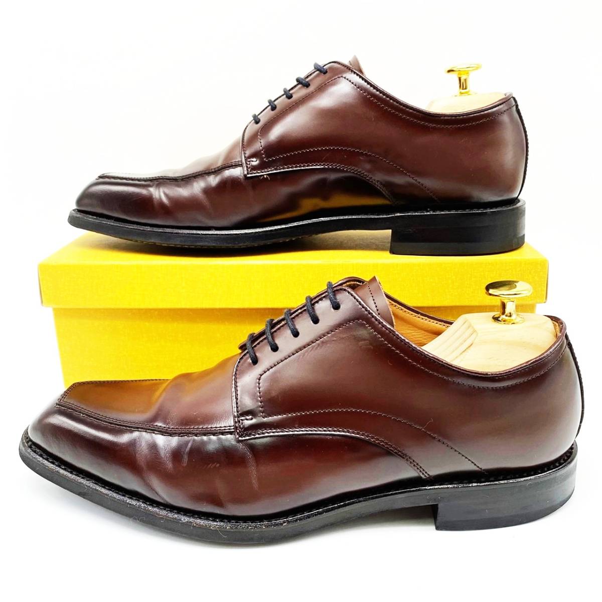 REGAL リーガル 1594 Uチップ 24.5 革靴 ダークブラウン ビジネスシューズ メンズ 靴 男性用 濃茶