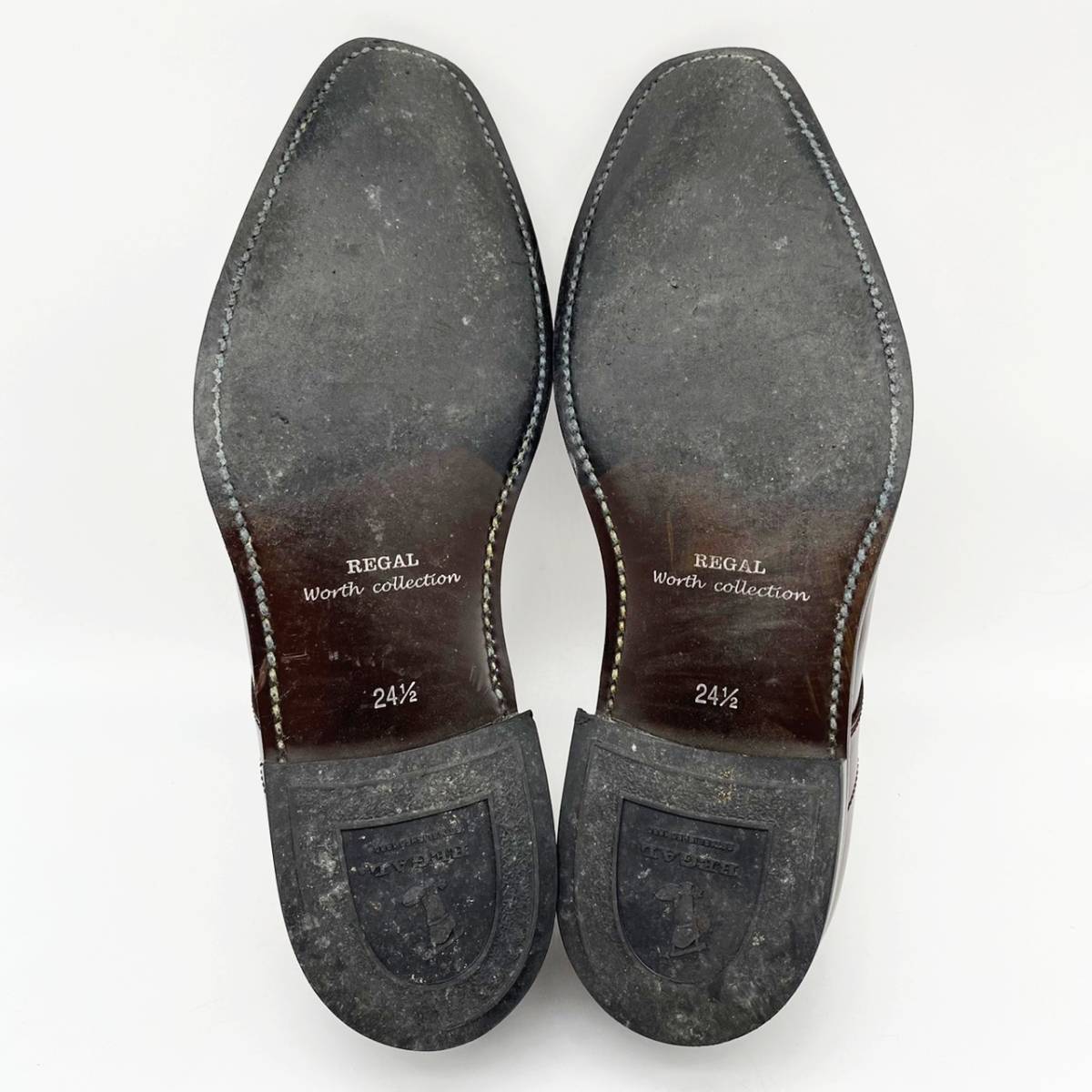 REGAL リーガル 1594 Uチップ 24.5 革靴 ダークブラウン ビジネスシューズ メンズ 靴 男性用 濃茶