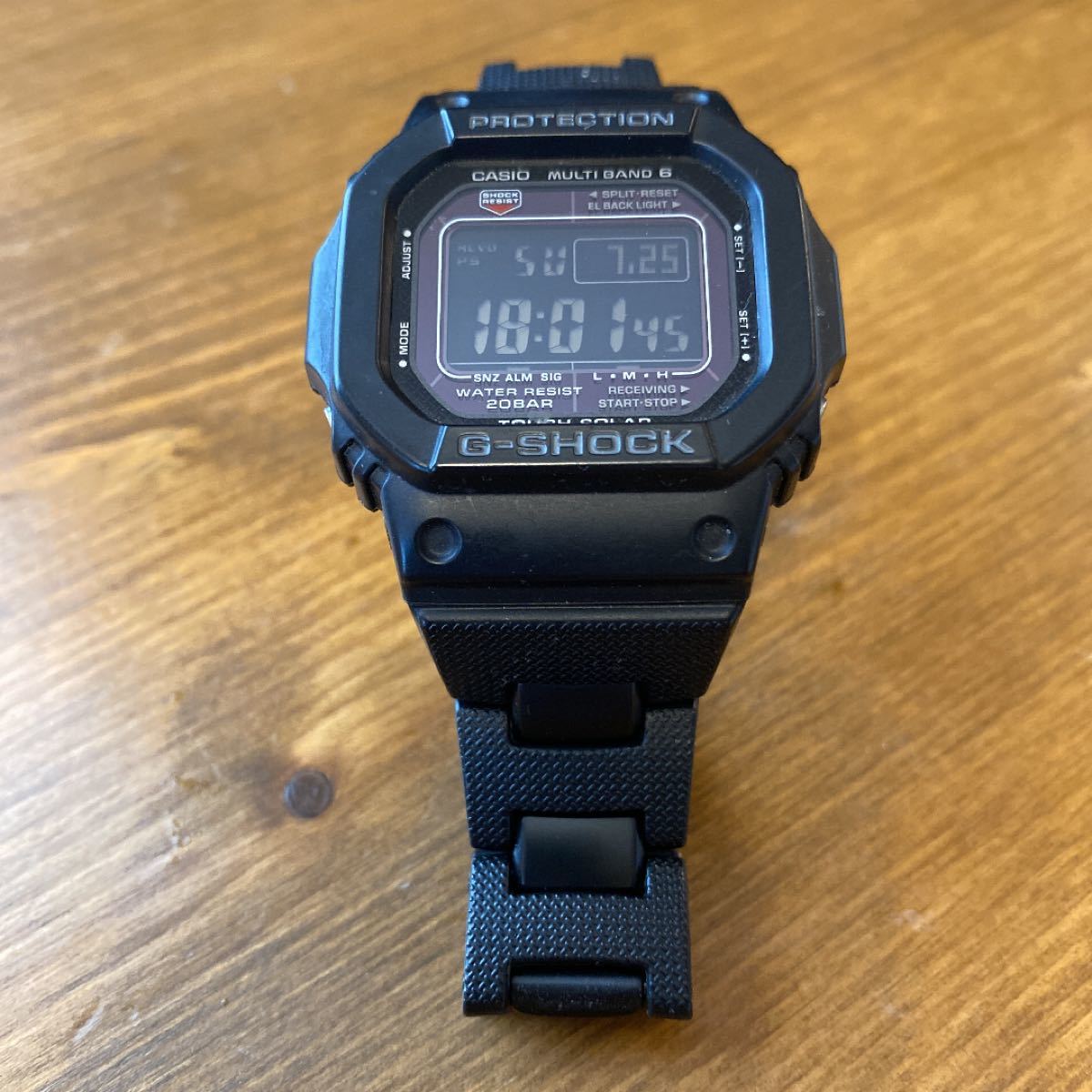 CASIO G-SHOCK 腕時計 オールブラック 液晶反転モデル 電波 CASIO G-SHOCK 腕時計 オールブラック 液晶反転モデル 電波