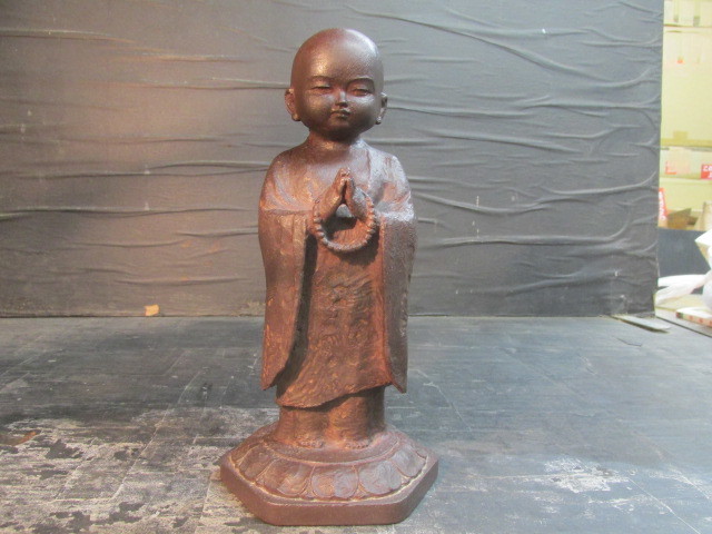 友沢正彦 ブロンズ 「祈り」 地蔵菩薩立像 地蔵尊 仏像 彫刻 | JChere