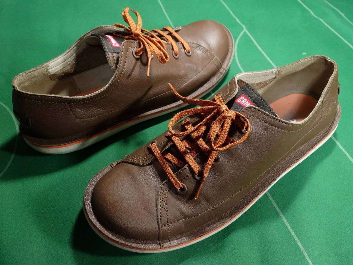 □カンペール CAMPER レザー BEETLE レースアップ ブラウン 41 (26cm) 美品!!!□_画像1
