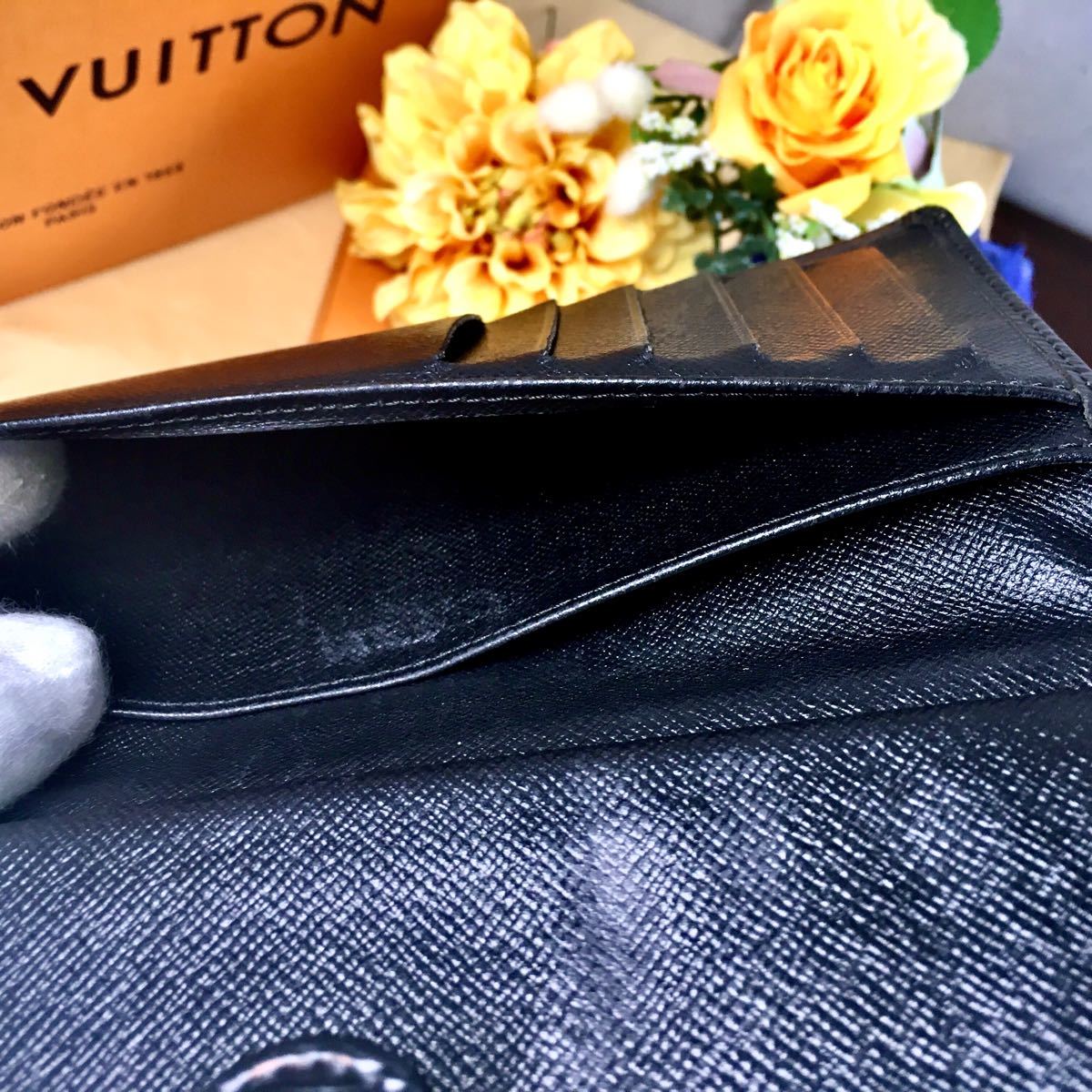 LOUIS VUITTON ルイヴィトンエピ 黒 がま口財布 長財布 エピ