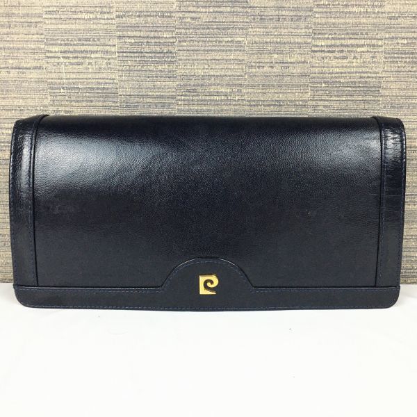 Pierre Cardin/ Pierre Cardin leather shoulder / second bag black / black tube NO.B17-30