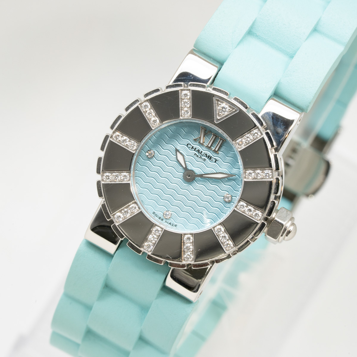 31％割引新品 質イコー [ショーメ] CHAUMET 腕時計 クラスワン ダイヤベゼル ブルー ラバー 621-2126 レディース 中古美品 さ行  ブランド腕時計 アクセサリー、時計-MBIS.CA