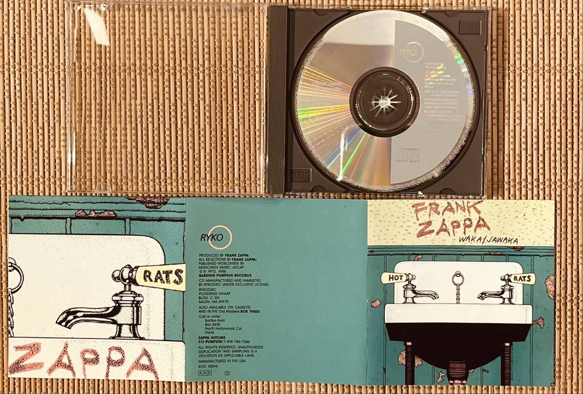 FRANK ZAPPA 即決送料無料、WAKA JAWAKA、Zappaビッグバンド傑作、1972年、海外盤RCD10094