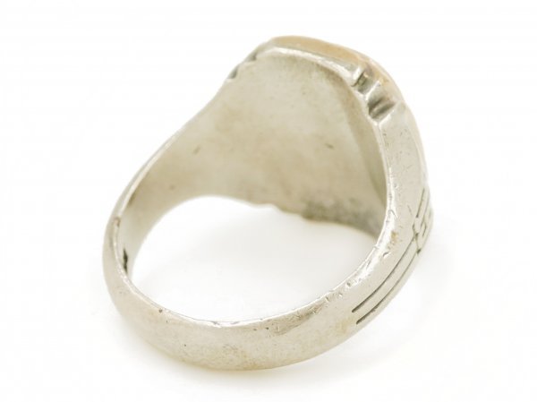1945年 HERFF JONES ビンテージ ゴールドトップ シルバー製 アールデコ カレッジリング アンティーク 指輪 1945年 HERFF JONES ビンテージ ゴールドトップ シルバー製 アールデコ カレッジリング アンティーク 指輪