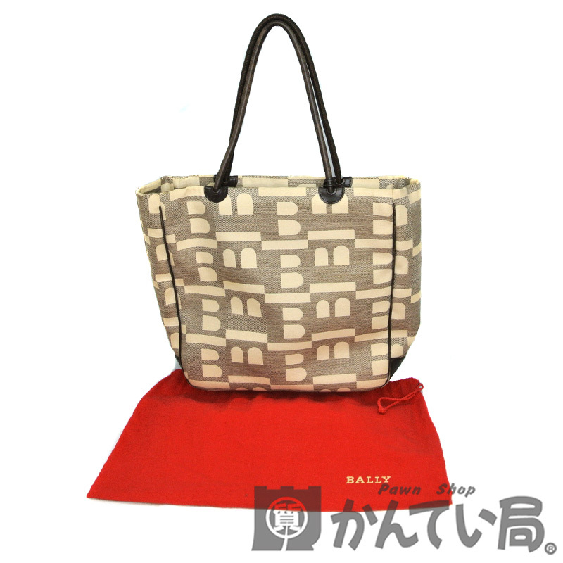 BALLY 【バリー】 トートバッグ ショルダートート ロゴ キャンバス