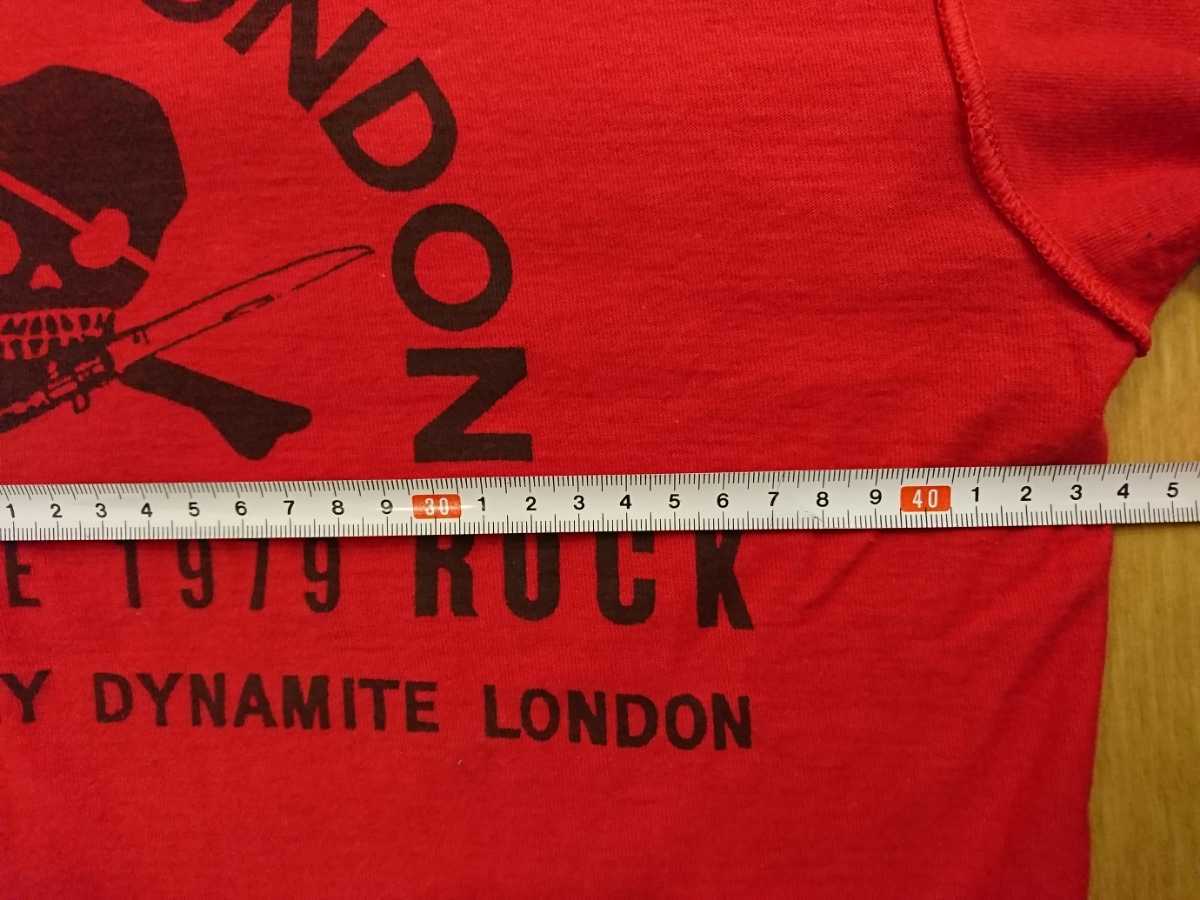 セクシーダイナマイトロンドン Tシャツ 赤色 サイズ表記無し Sサイズ相当 検索 パンク 666 セディショナリーズ 送料レターパックライト_画像6