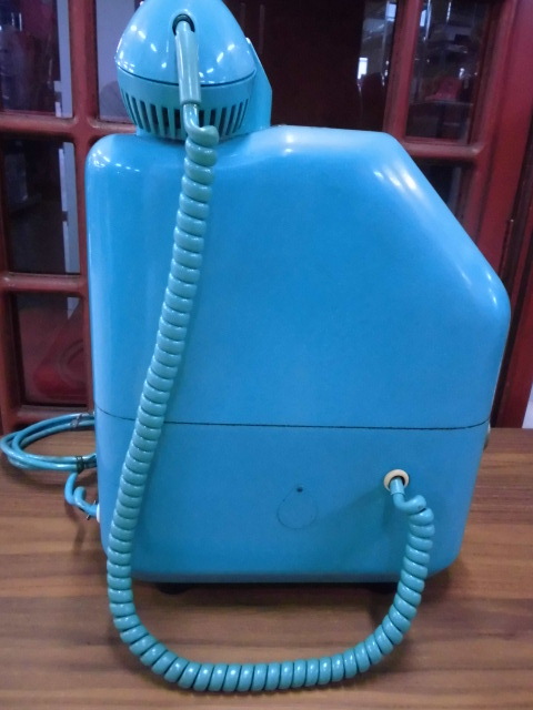  Showa Retro blue color public telephone 676-A2N telephone machine Tamura electro- machine factory 1978 year i64