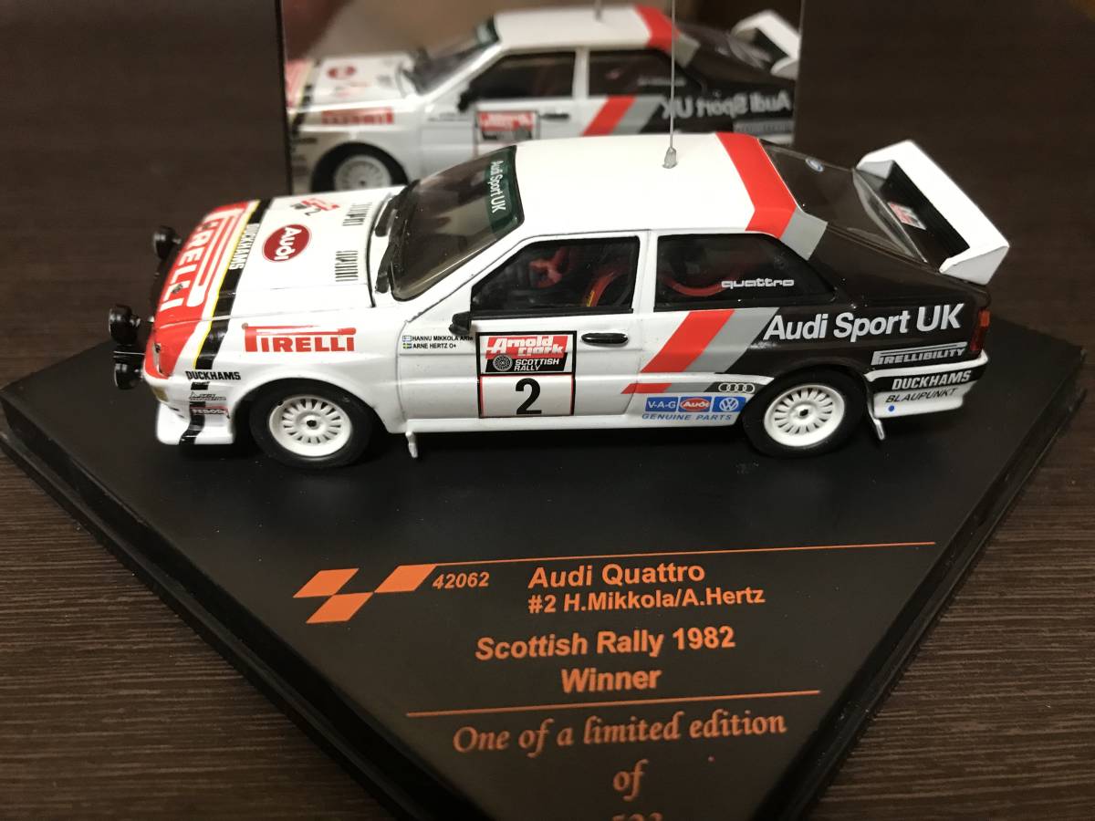 1/43 VITESSE アウディ・クワトロ #2 H.ミッコラ組 RACラリー優勝 1982