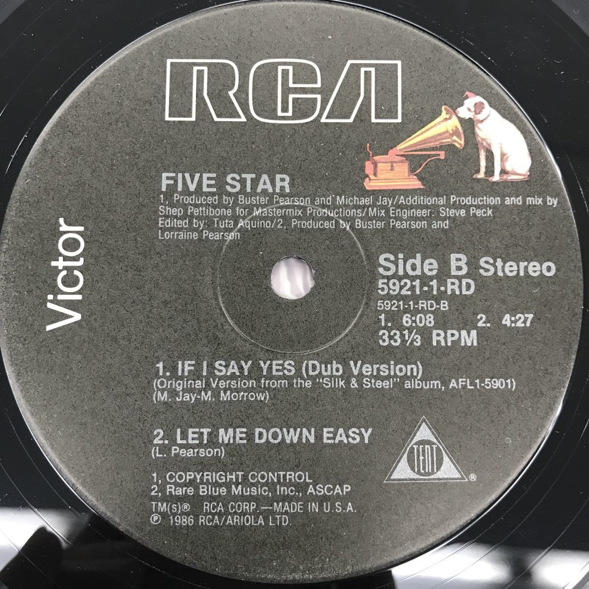 12inch Five Star / 5Star / If I Say Yes / 5921-1-RD / 5枚以上で送料無料 / New Jack Swing_画像3