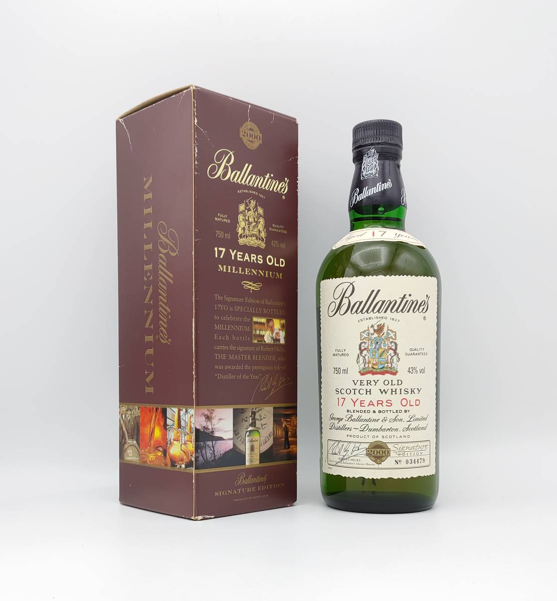 【全国送料無料】Ballantine's 17years old VERY OLD SCOTCH WHISKY MILLENNIUM 2000　43度　750ml【バランタイン17年 ミレニアム 2000】