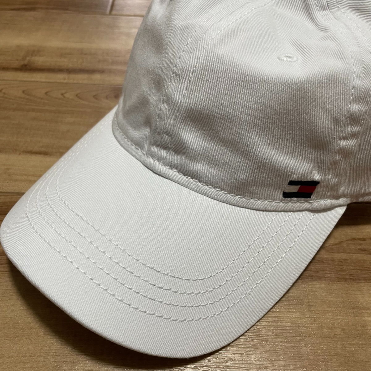 【USA正規品】 トミーヒルフィガー TOMMY HILFIGER 帽子 キャップ ストラップ調節 刺繍 白 white コットン100％ HIPHOP (4)