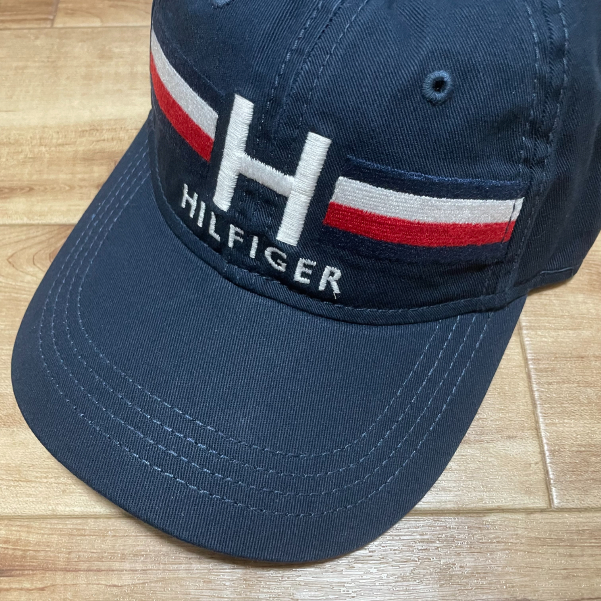 【USA正規品】 トミーヒルフィガー TOMMY HILFIGER 帽子 キャップ ストラップ調節 フロントビッグロゴ 刺繍 ネイビー 紺 コットン100％ (7)