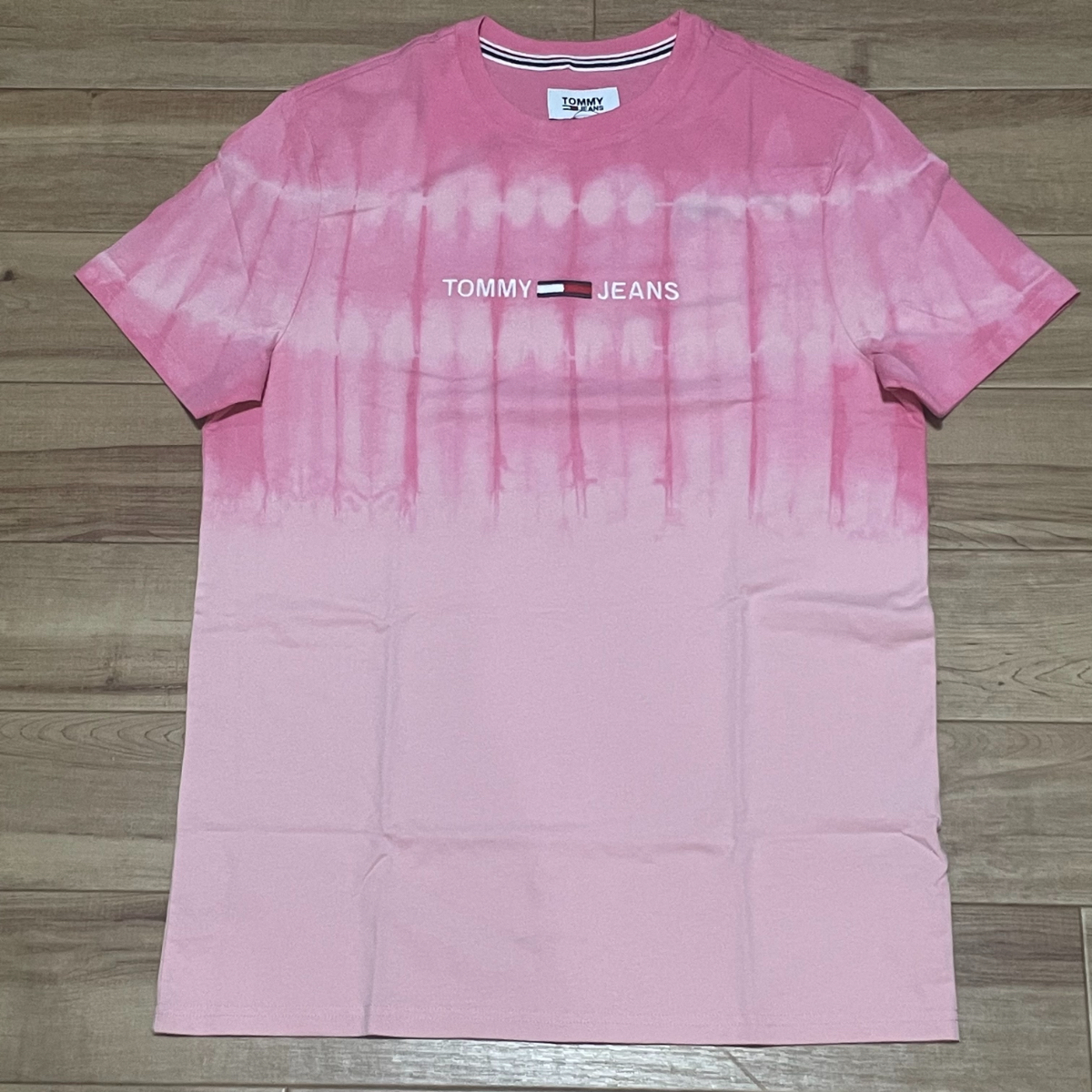 【USA正規品】 トミージーンズ  JEANS Tシャツ タイダイ グラデーション ピンク コットン100％ ストリート HIPHOP 〈S〉