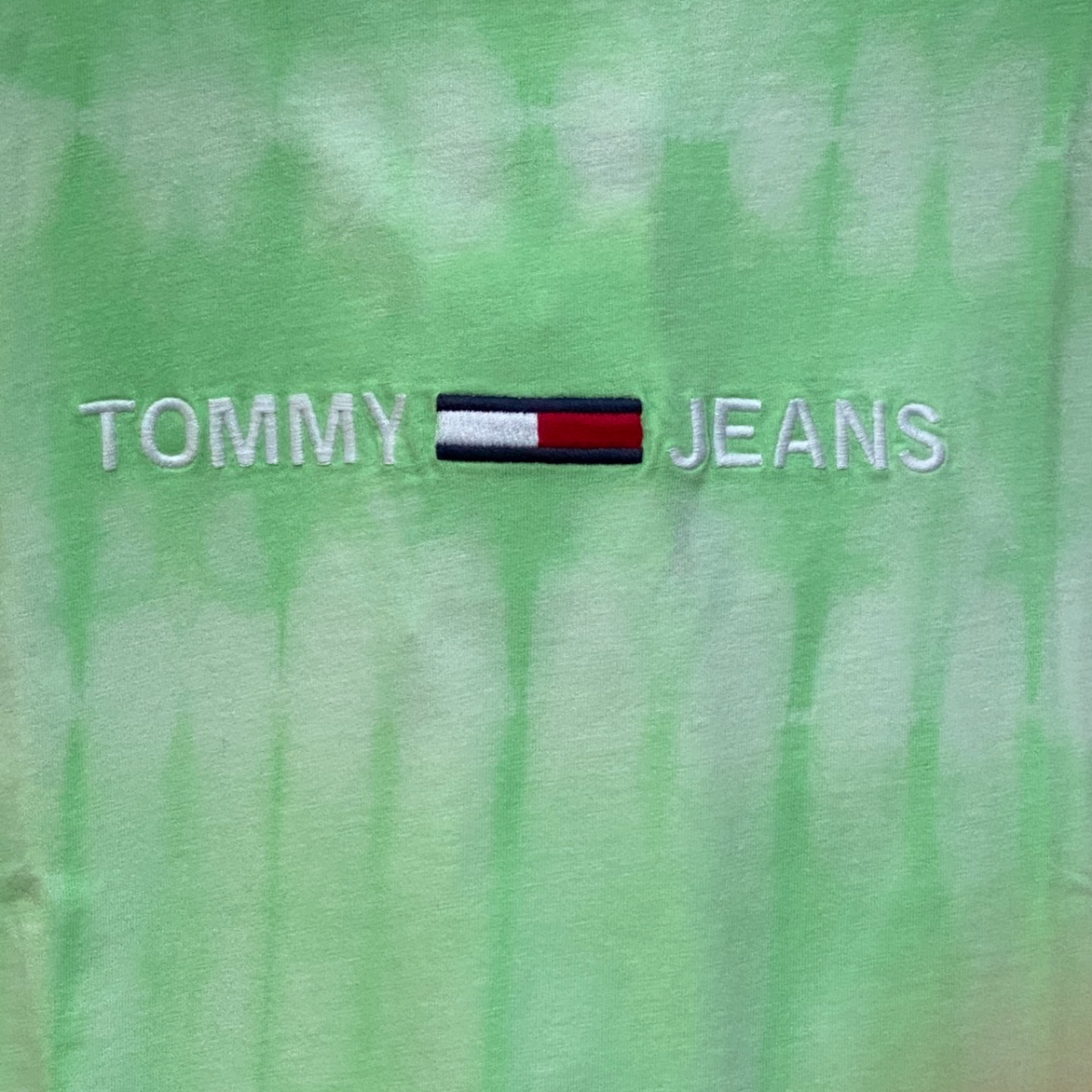 【USA正規品】 トミージーンズ TOMMY JEANS Tシャツ タイダイ グラデーション ライトグリーン コットン100％ ストリート HIPHOP 〈XL〉_画像3