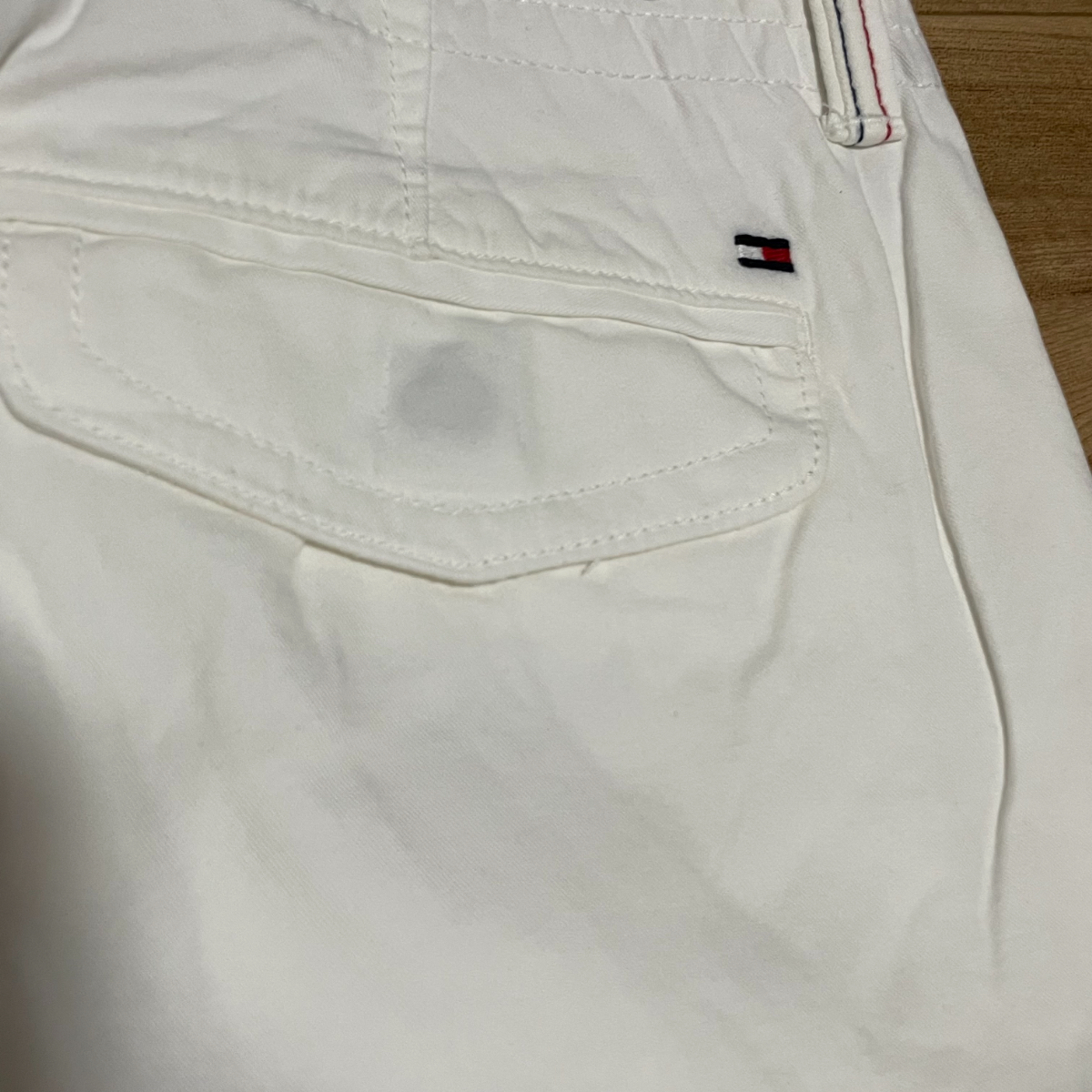 【 TOMMY HILFIGER 】トミーヒルフィガー USA正規品 カーゴショートパンツ ストリート ポケット付き 100%コットン ホワイト 〈W32〉_画像4