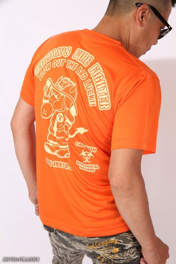 テッドマン TEDMAN ドライTシャツ TDRYT-800 オレンジ【XXLサイズ】吸汗速乾 半袖 エフ商会 アメカジ メンズ_画像4