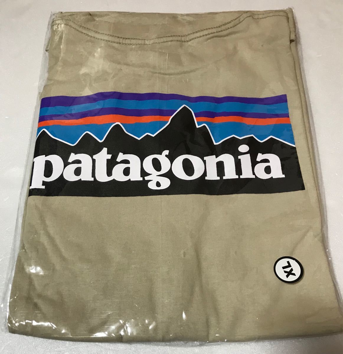 新品 patagoniaパタゴニア 半袖Tシャツ P-6LOGOライトカーキXL