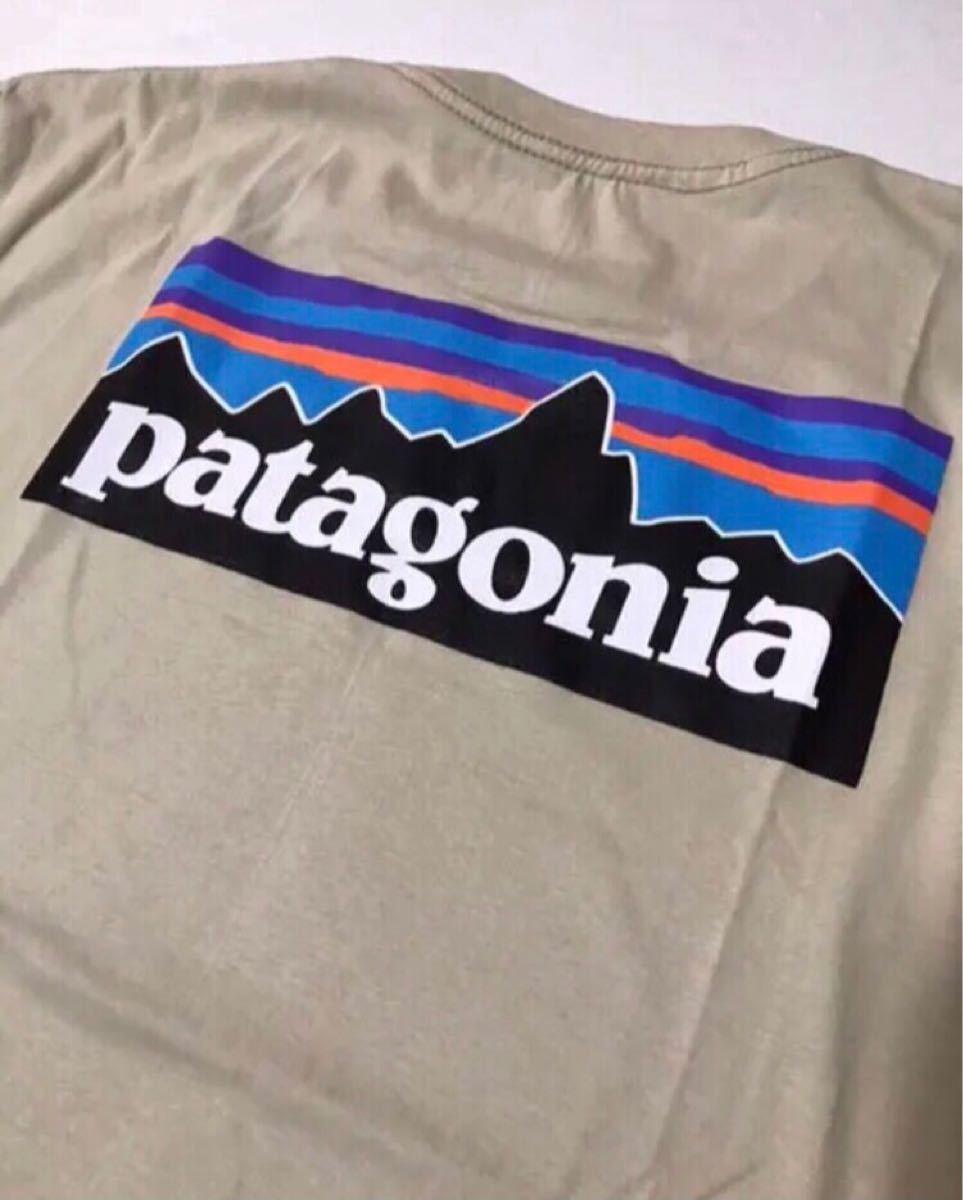 新品 patagoniaパタゴニア 半袖Tシャツ P-6LOGOライトカーキXL