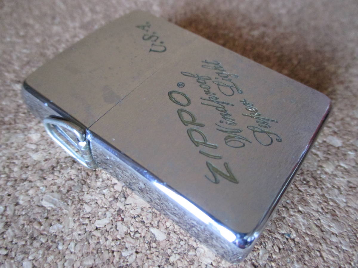 ZIPPO 『Windproof Luper Light オリジナル 金文字』1995年5月製造 三角カン サテン イタリック斜体 オイルライター ジッポー 廃版激レア