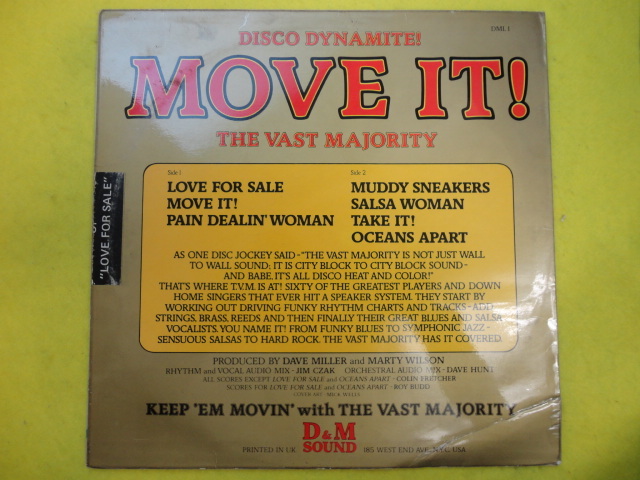 The Vast Majority - Move It! オリジナル原盤 名盤 ブギー・ディスコ SOUL LP Pain Dealin' Woman / Take It 収録　視聴_画像2