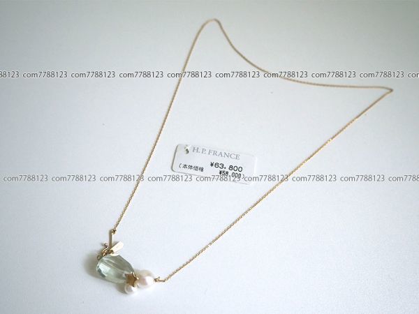 保管品◎６.3万◎monaka jewelry◎ネックレス アクセサリーH.P.FRANCE アメジスト K18ゴールド パール モナカジュエリー 本体のみ_画像3