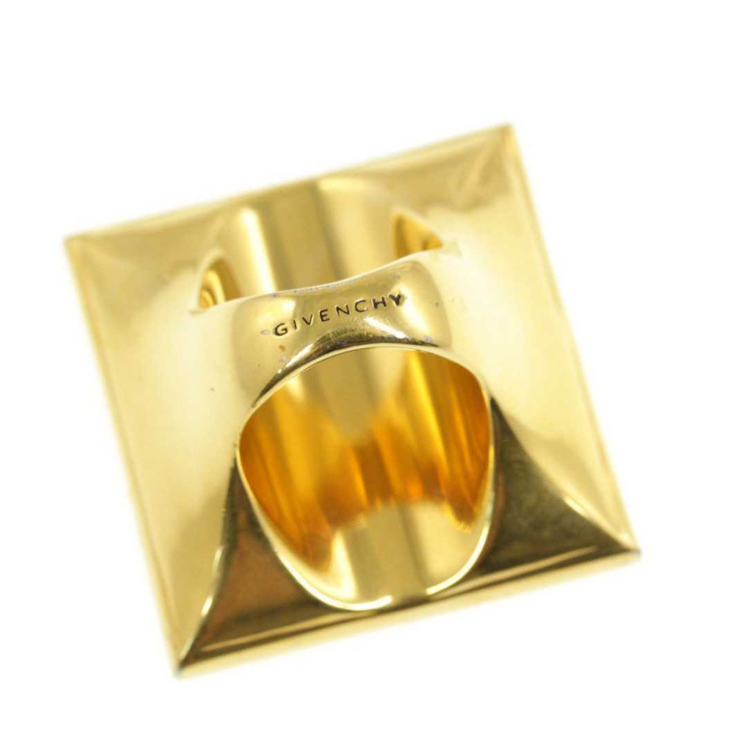  Givenchy GIVENCHY square alloy metal plate ring ring 11 number 