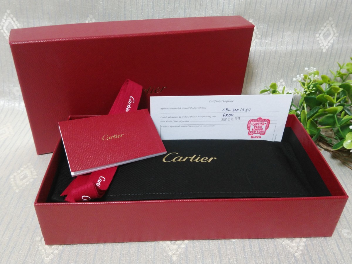 Cartier カルティエ 三つ折り 長財布 レ マスト 付属品有 マストライン