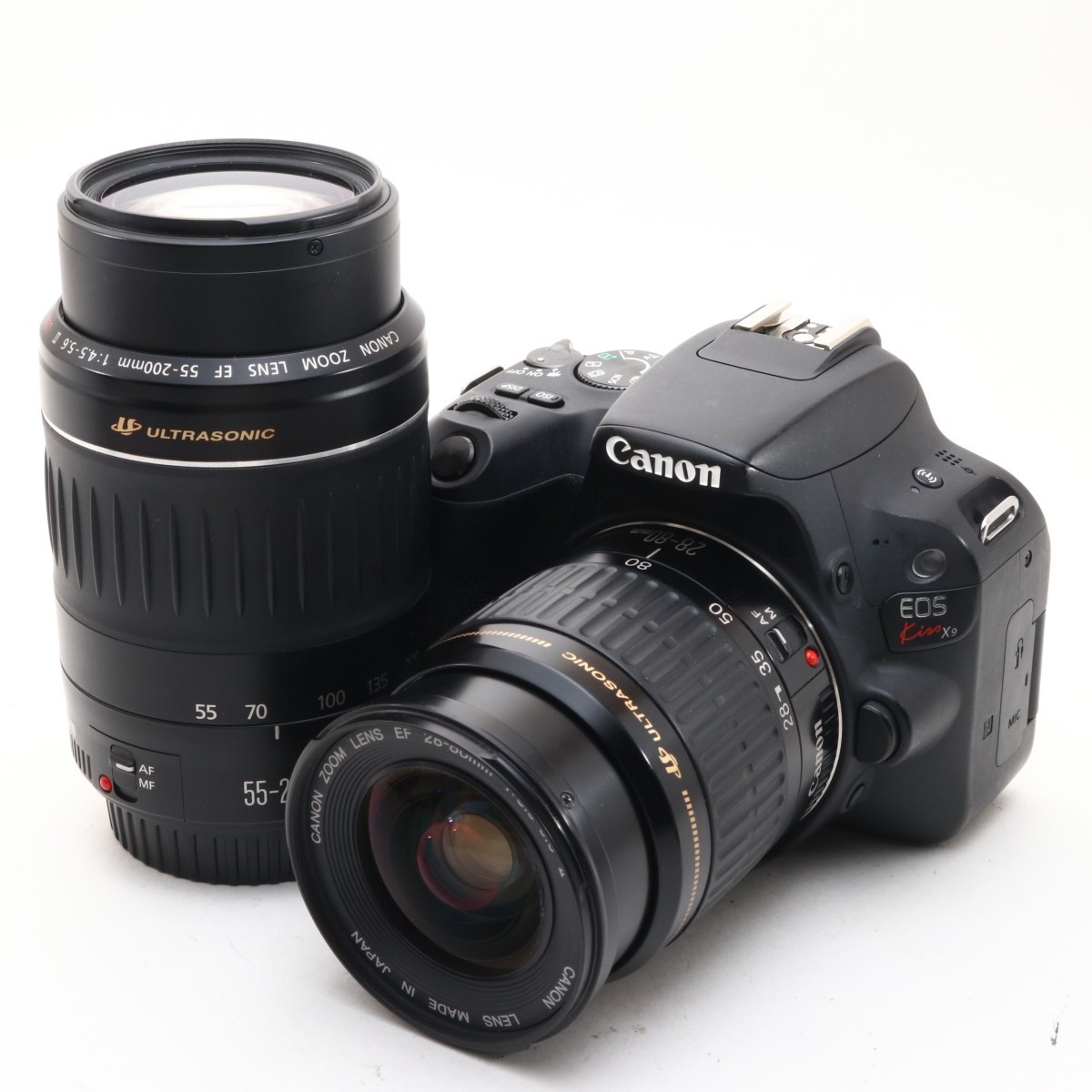 中古 美品 Canon EOS Kiss X9 ダブルズームセット キャノン 一眼レフ カメラ 人気 初心者 おすすめ 新品8GBSDカード付_画像2