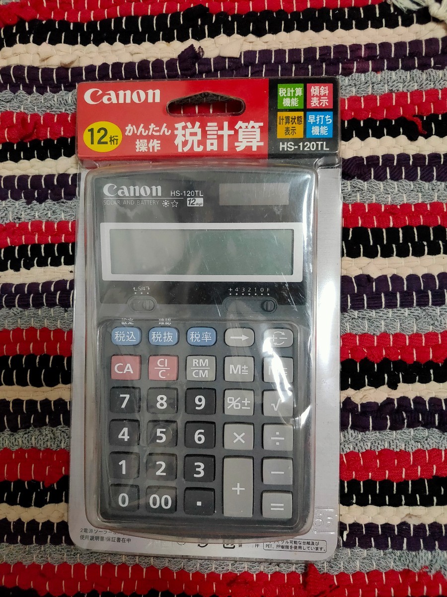 電卓Canon12桁簡単操作税計算HS－120TL