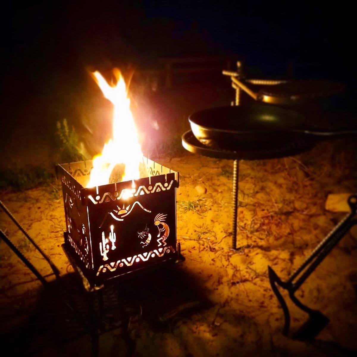 ココペリスクエア】組立式焚き火台 焚火 焚き火 キャンプ アウトドア
