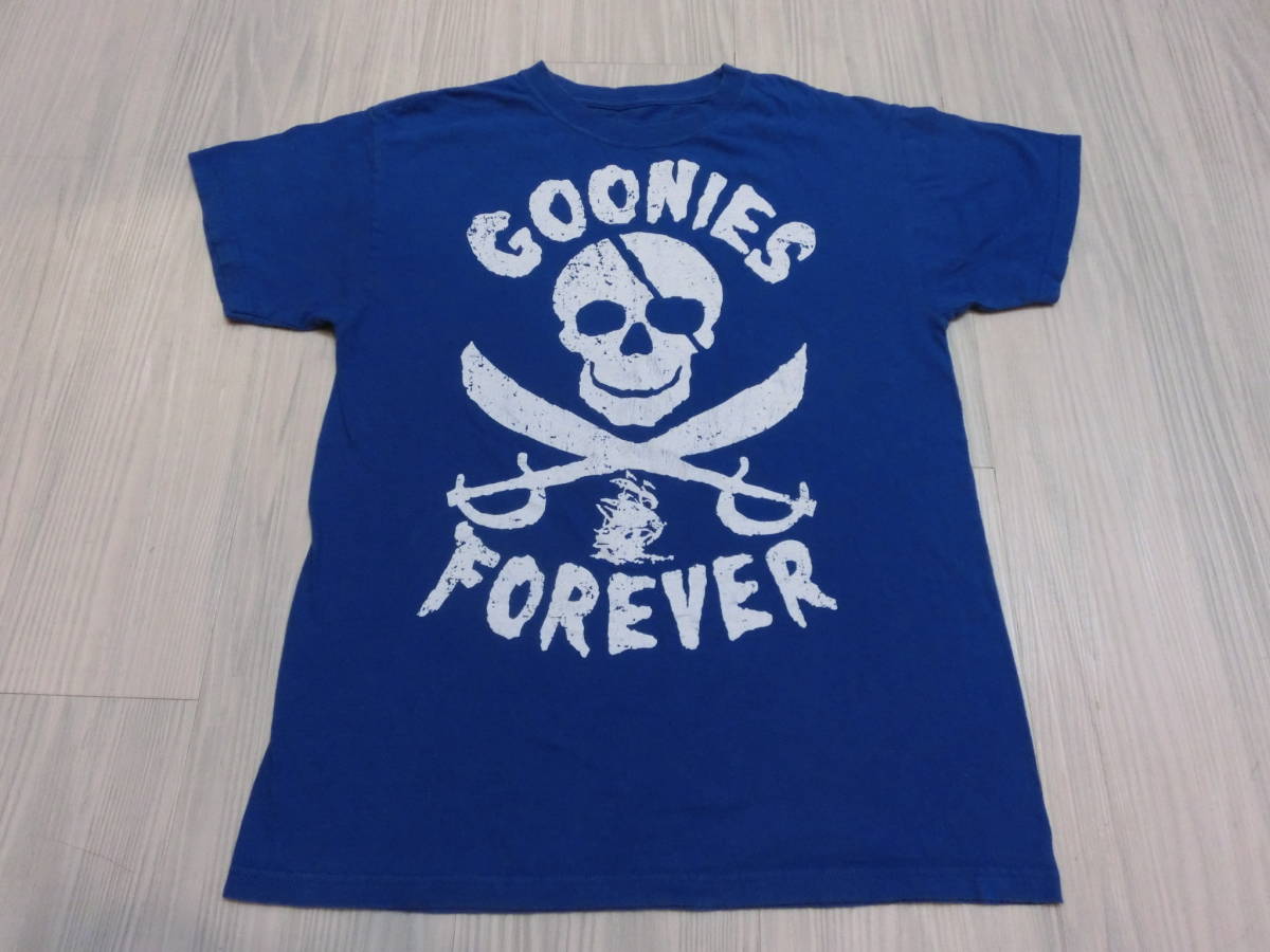 GOONIESg- needs * T-shirt USA Vintage old clothes blue *80s 90s movie T my key tea nks roast data men's lady's sea . Logo 