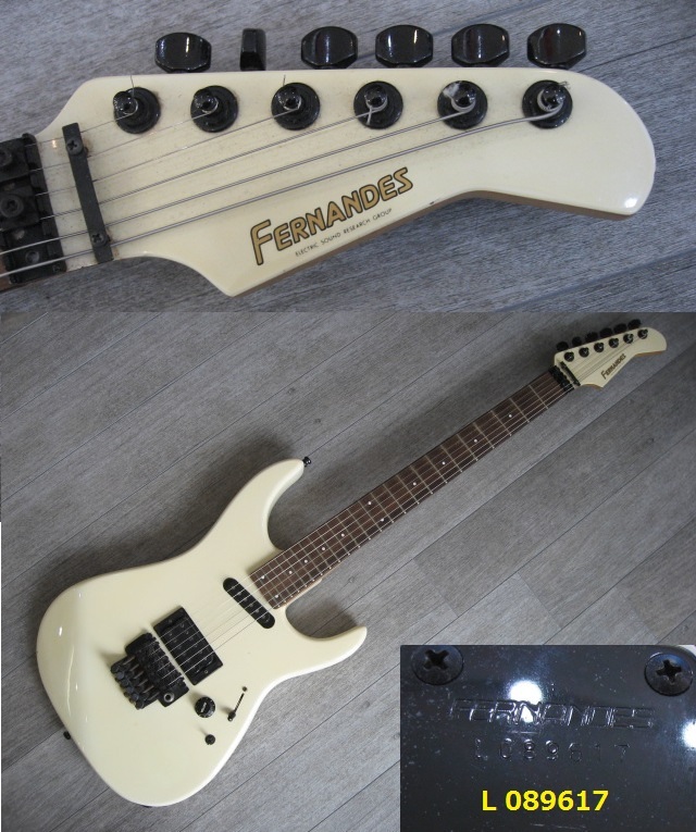 管理FD-G8　◆即決◆ フェルナンデス　ストラトタイプ エレキギター クリーム色 USED ※ FERNANDES ハードロック　メタル_画像1