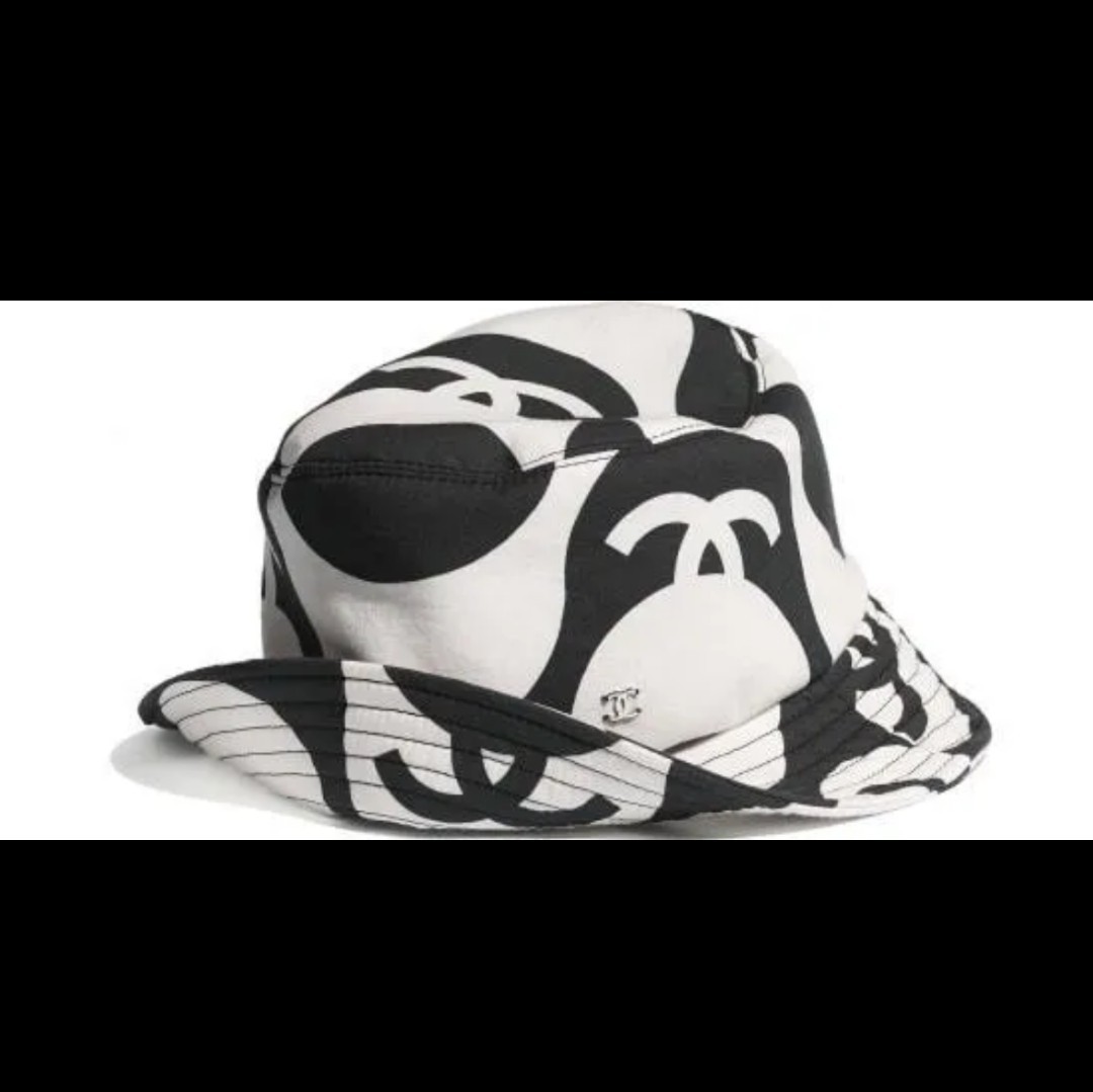 CHANEL シャネル バケット ハット 帽子 21ss エクリュ ブラック M コットン素材 新品 タグ付き