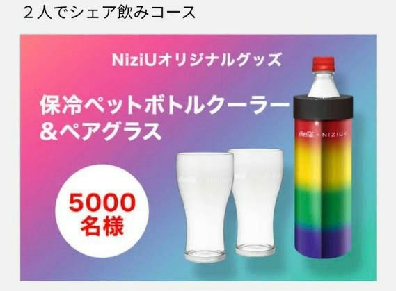 Niziu × コカコーラ 保冷ペットボトルクーラー&ペアグラス