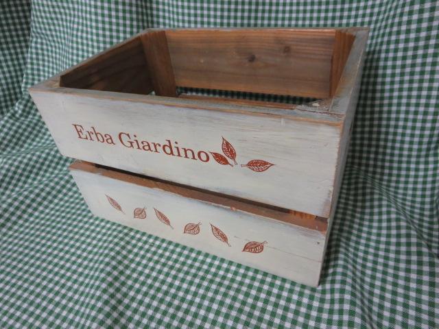 Erba Gardino イタリアカントリー調木製ボックス 29×20×18cm_画像1