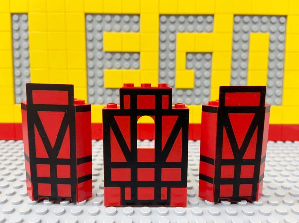 ☆城壁☆ レゴ　お城パーツ　壁　赤色　( LEGO 6067 騎士の休憩所など_画像1