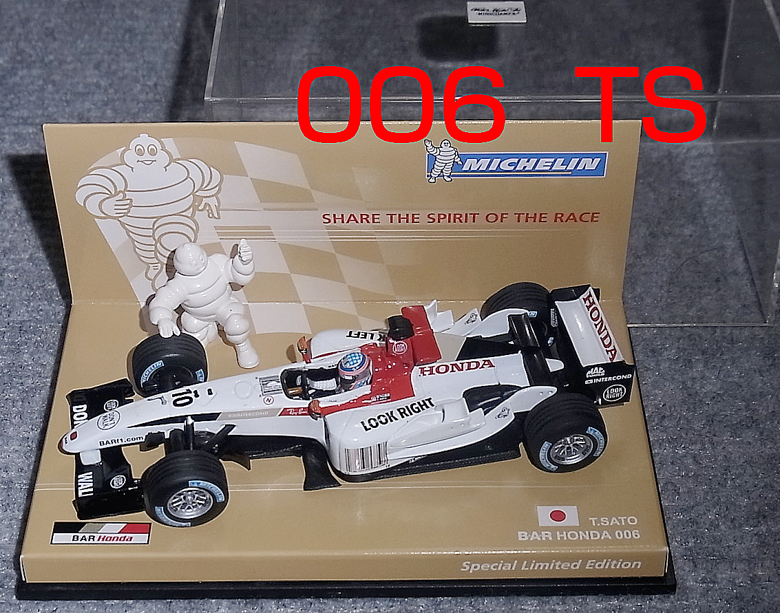 限定 ミシュラン別注 1/43 BAR ホンダ 006 佐藤琢磨 座りビブ 2004 HONDA SATO