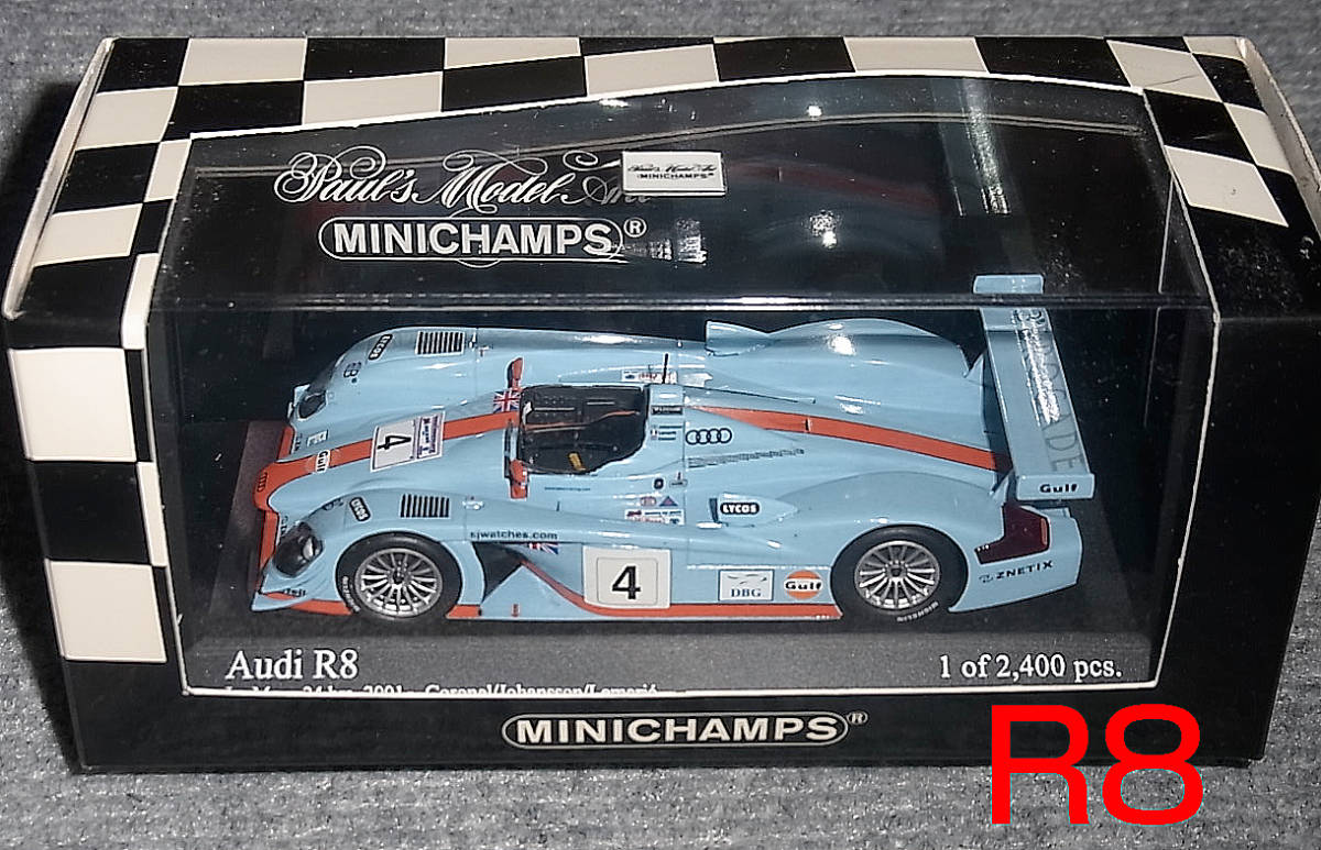 1/43 Gilf アウディ R8 4号車 ヨハンソン コロネル 2001 ルマン24 AUDI ガルフ R8S R8R_画像1