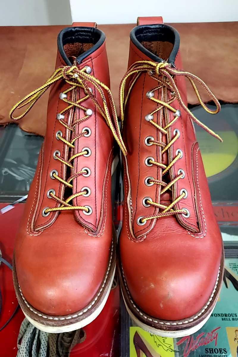 582◇レッドウィング REDWING 2907 ラインマンブーツ 8D(26cm)赤茶