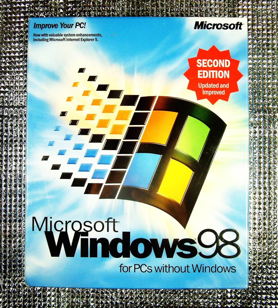 【4848】 Microsoft Windows 98 Second Edition Retail English(asia) 未開封品 アジア向け英語版 SE マイクロソフト ウィンドウズ 製品版