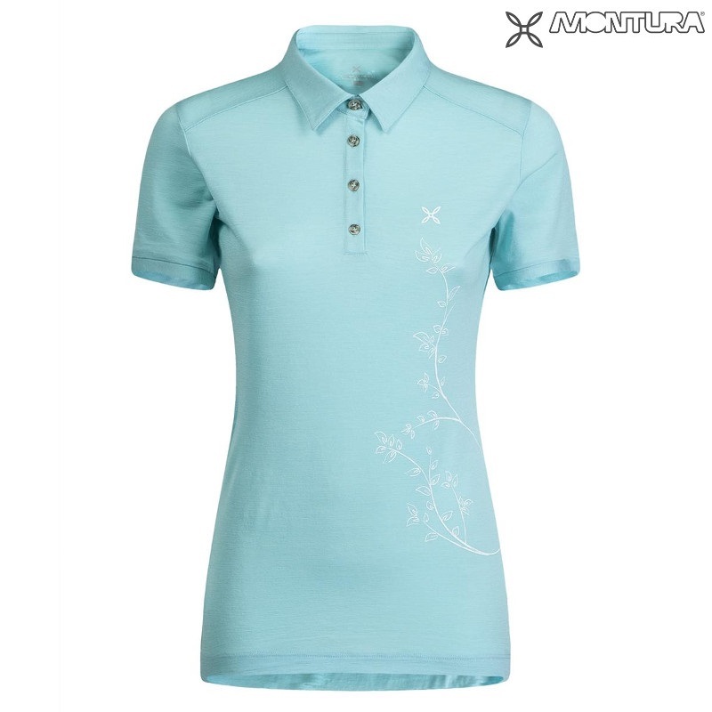 monchula высококлассный melino шерсть рубашка-поло M 29 outlet *MONTURA MERINO POLO WOMAN MTPO20W