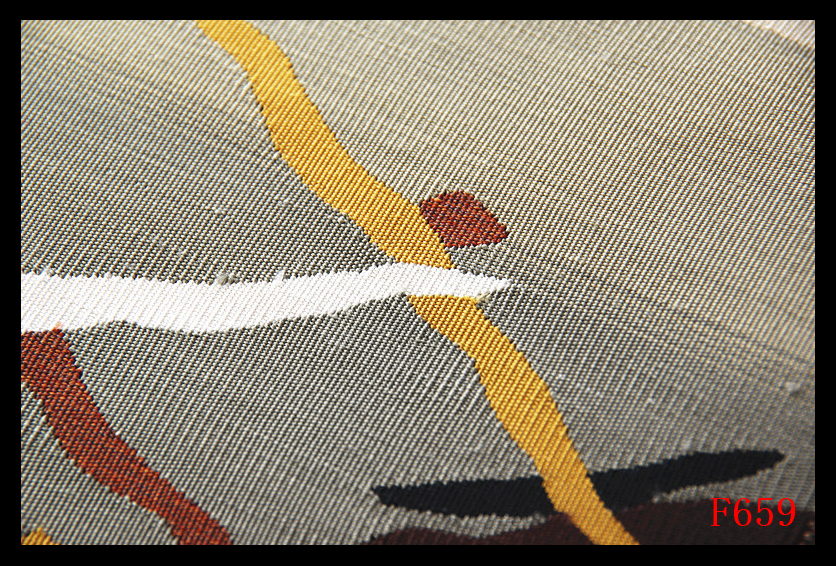 F659】厳選西陣 爪掻き本綴れ 桑染色白磁色 高級美術正絹名古屋帯 新品