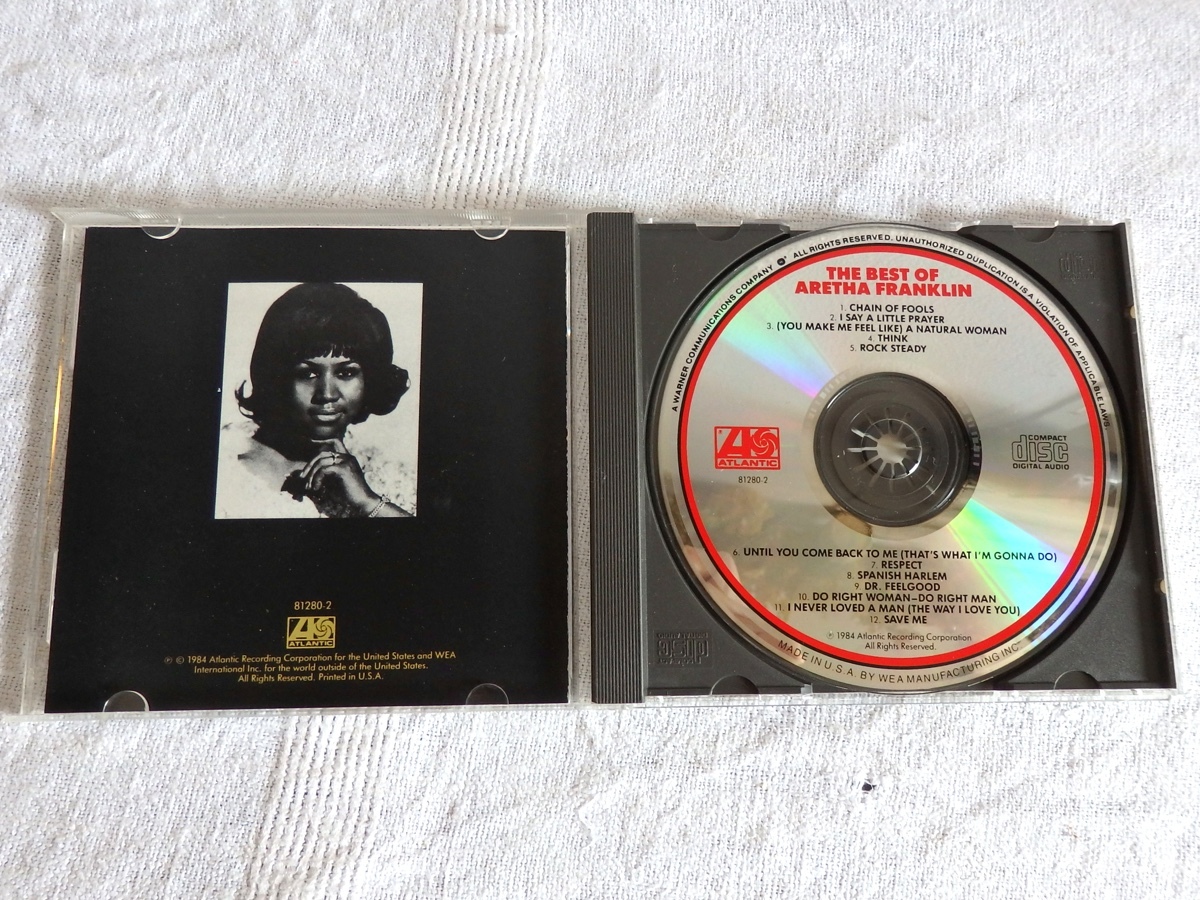 CD ARETHA FRANKLIN THE BEST OF ARETHA FRANKLIN 81280-2 米盤