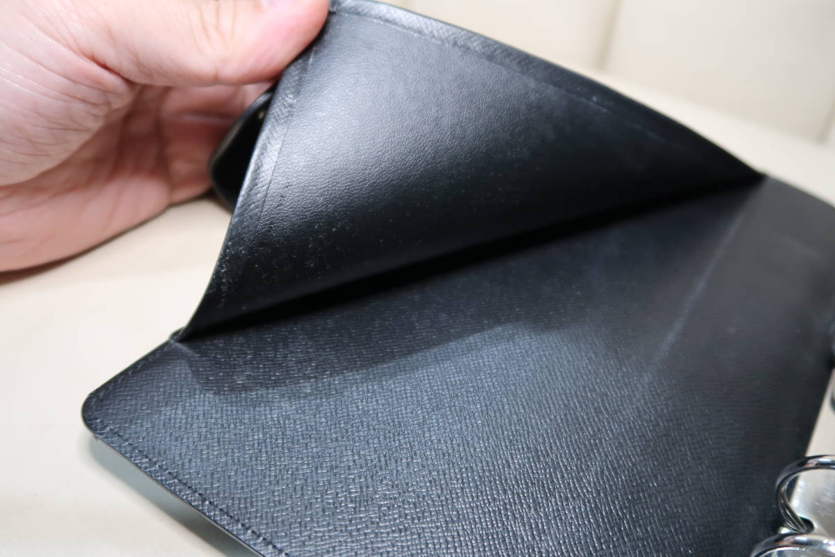 3868■本物　送料無料■ヴィトン　エピ　アジェンダMM　手帳　バイブルサイズ　黒　良品格安